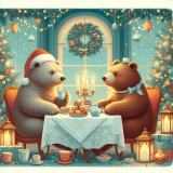 Ours amoureux de Noël