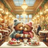 Ours amoureux de Noël