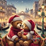 Ours amoureux de Noël