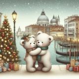 Ours amoureux de Noël
