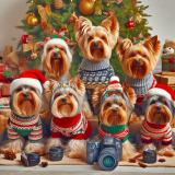 Club photo de Yorkie de Noël
