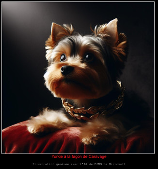 Yorkie à la façon de Caravage