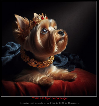 Yorkie à la façon de Caravage
