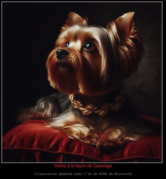 Yorkie à la façon de Caravage