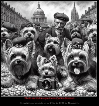 Photo de Yorkie style Henri-Cartier-Bresson