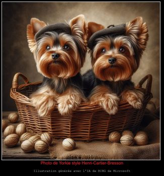 Photo de Yorkie style Henri-Cartier-Bresson