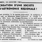 La société d&rsquo;Astronomie de la Mauricie – 60 ans déjà!