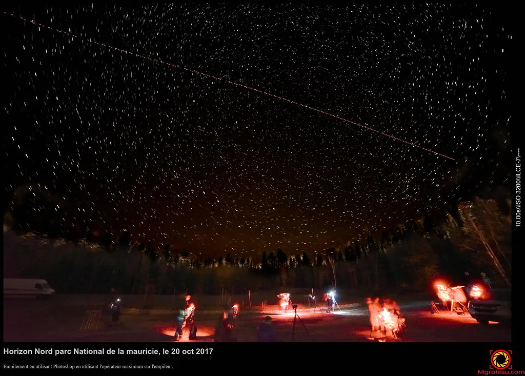 Photo astronomique au Parc National de la Mauricie