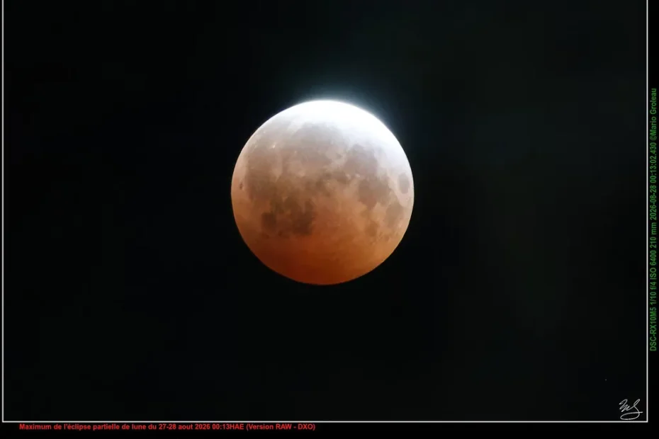 Éclipse partielle de Lune des 27/28 aout 2026